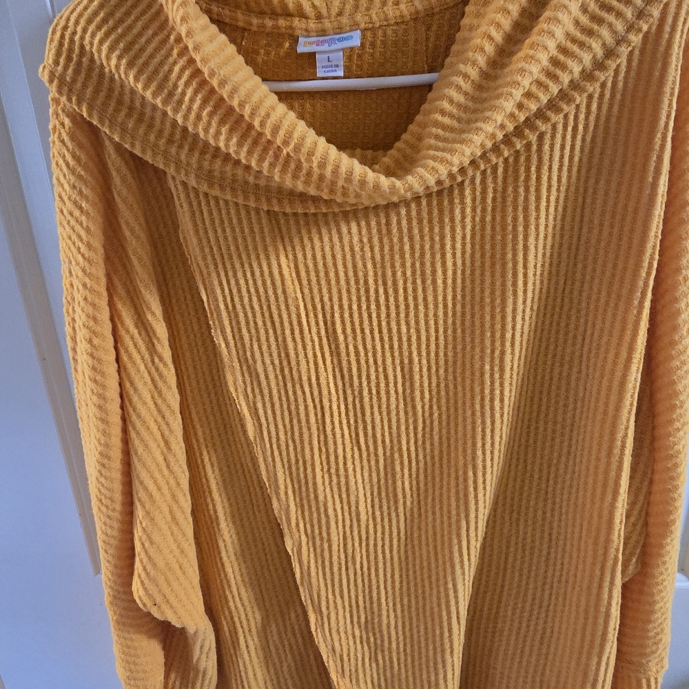 LuLaRoe Mustard Cowl Neck Sweater